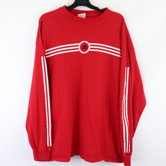 three striped long sleeve top by adidas